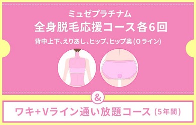 ミュゼ　光美容器　チケット　サービス内容
